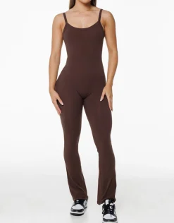 Best ECHT Core Unitard Flare Fudge Brown