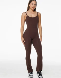 Best ECHT Core Unitard Flare Fudge Brown