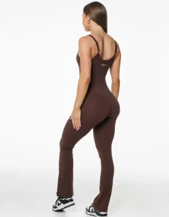 Best ECHT Core Unitard Flare Fudge Brown
