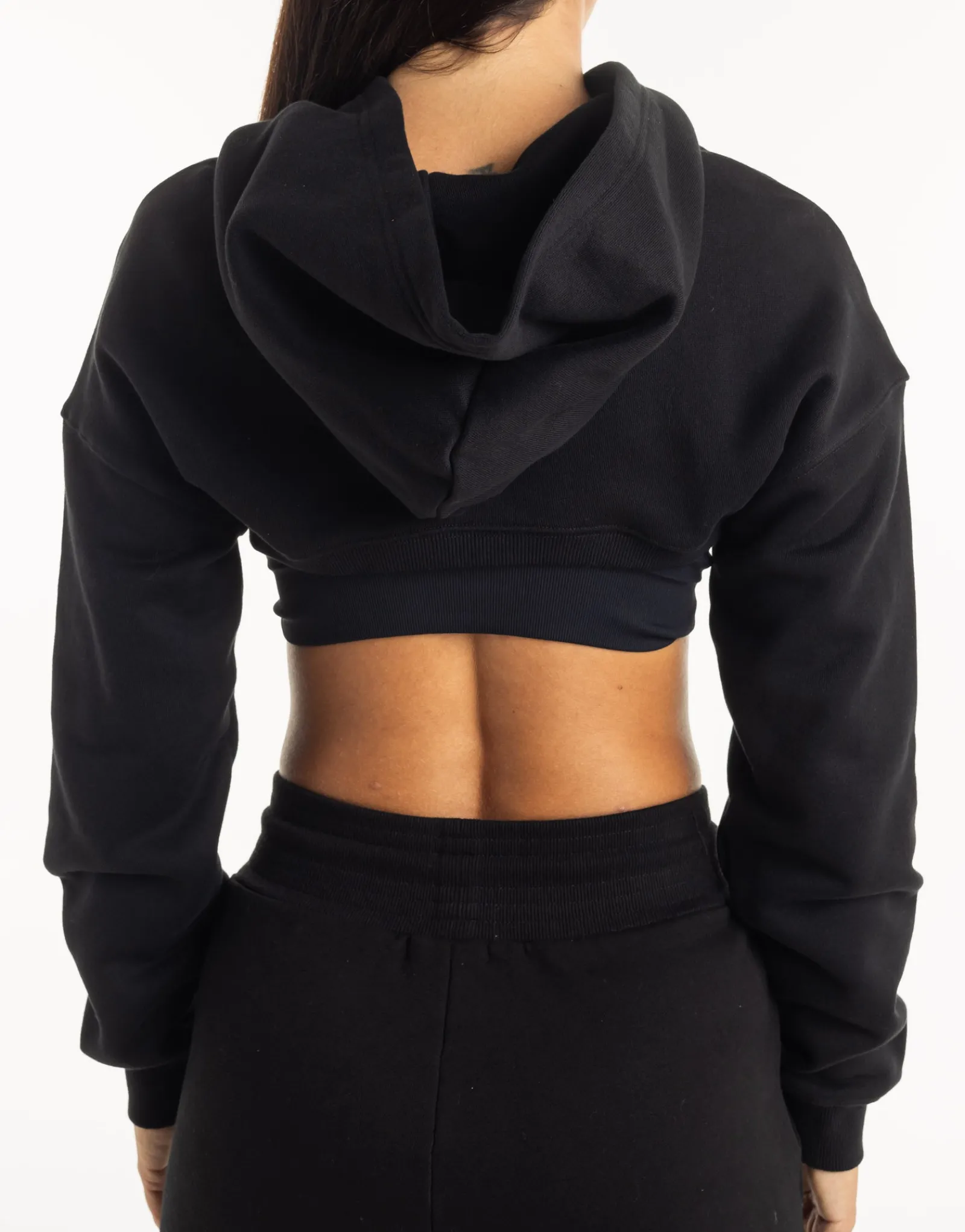 Hot ECHT Cropped High Cut Hoodie Black