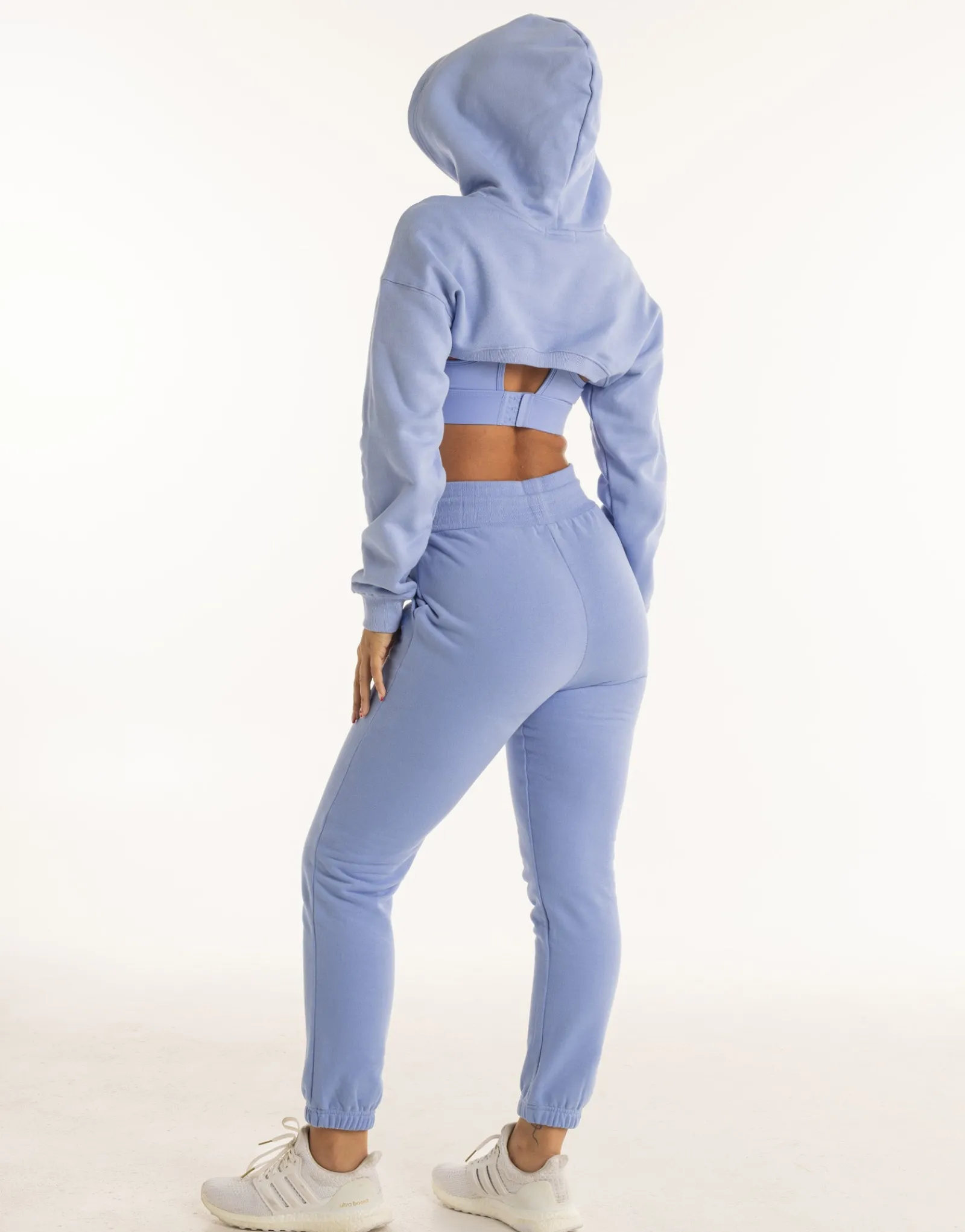 Online ECHT Cropped High Cut Hoodie Hydrangea Blue