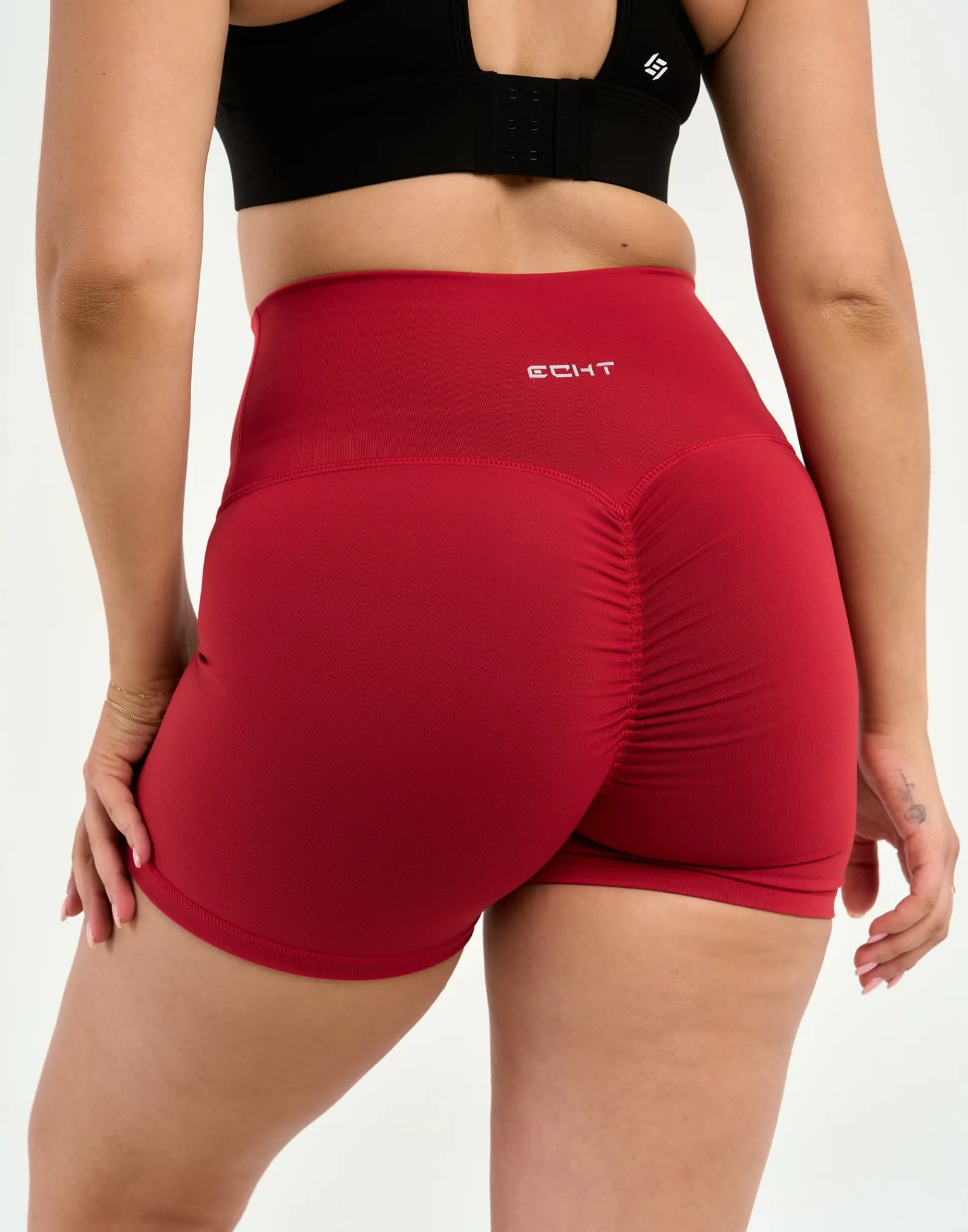 Online ECHT Force Scrunch Shorts Scarlet Red