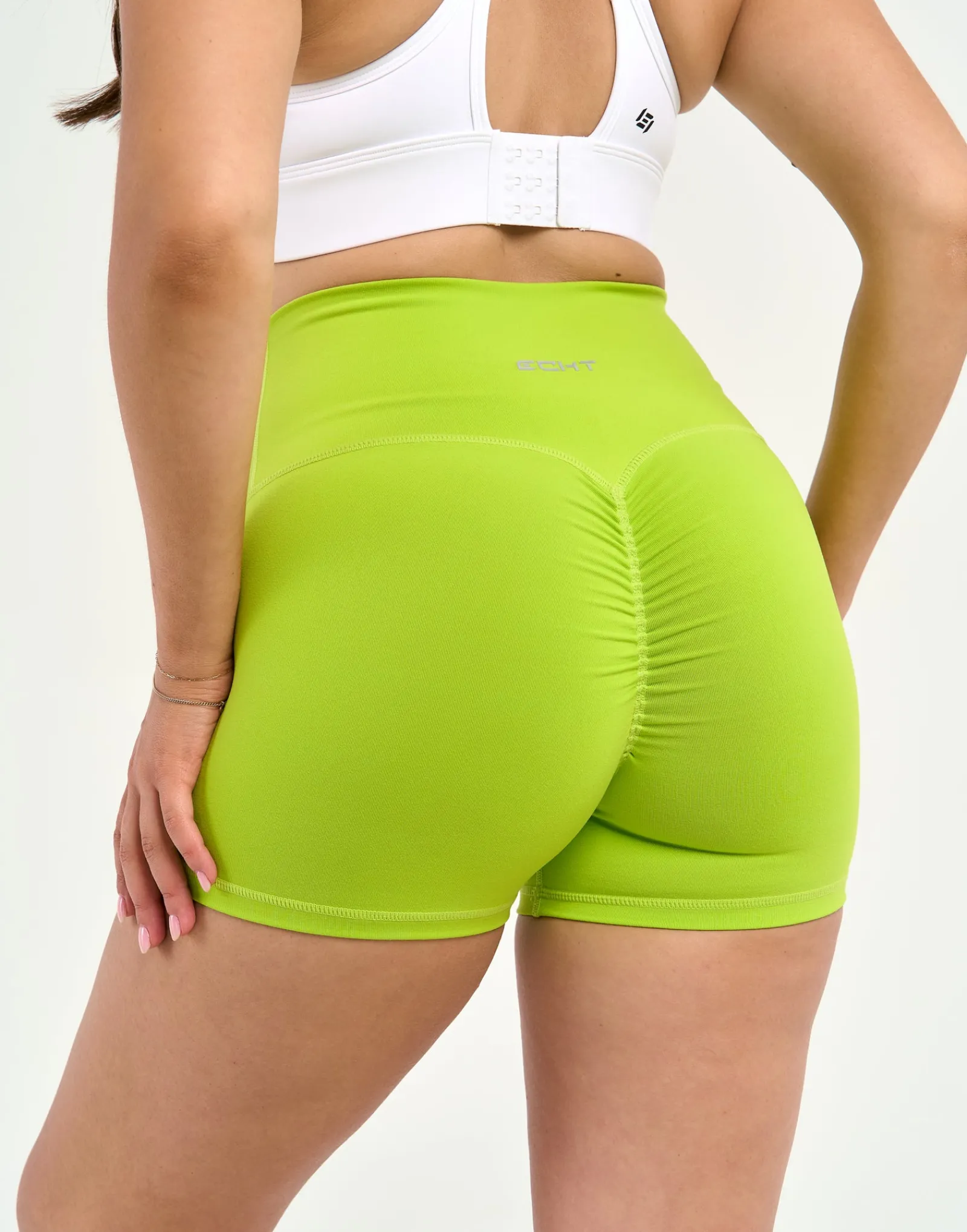Outlet ECHT Force Scrunch Shorts Lime Green