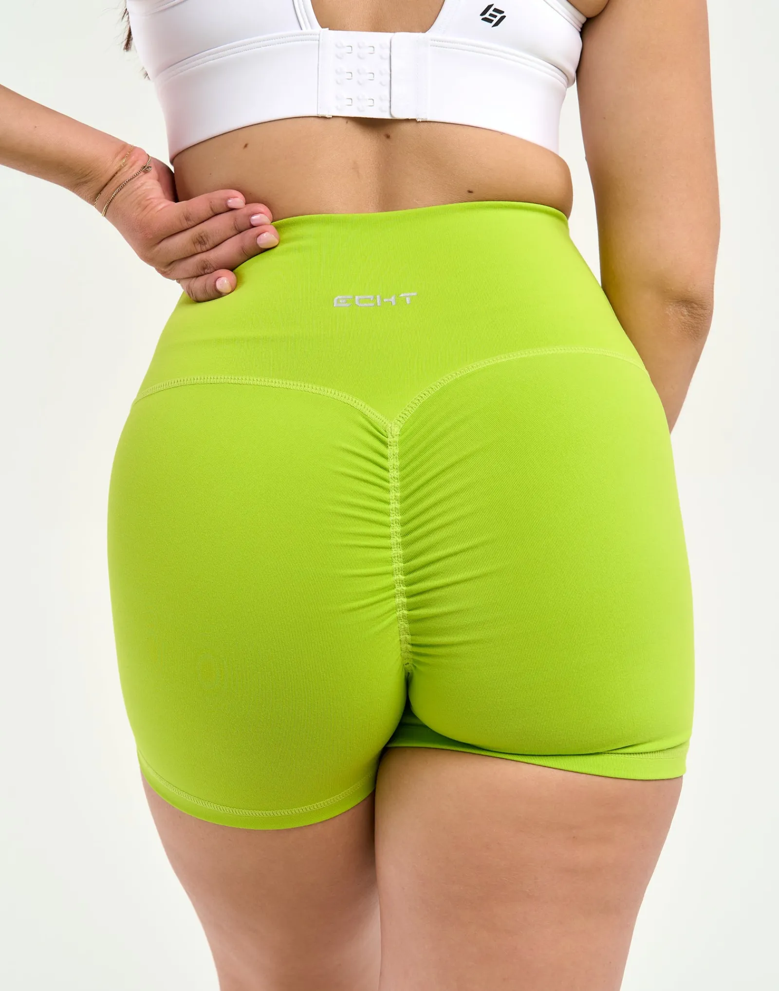 Outlet ECHT Force Scrunch Shorts Lime Green