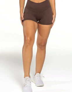 New ECHT Force Scrunch Shorts Fudge Brown