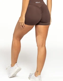New ECHT Force Scrunch Shorts Fudge Brown