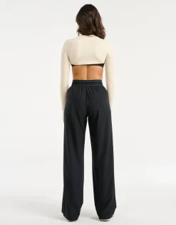 Hot ECHT Ribbed High Cut Long Sleeve Taupe
