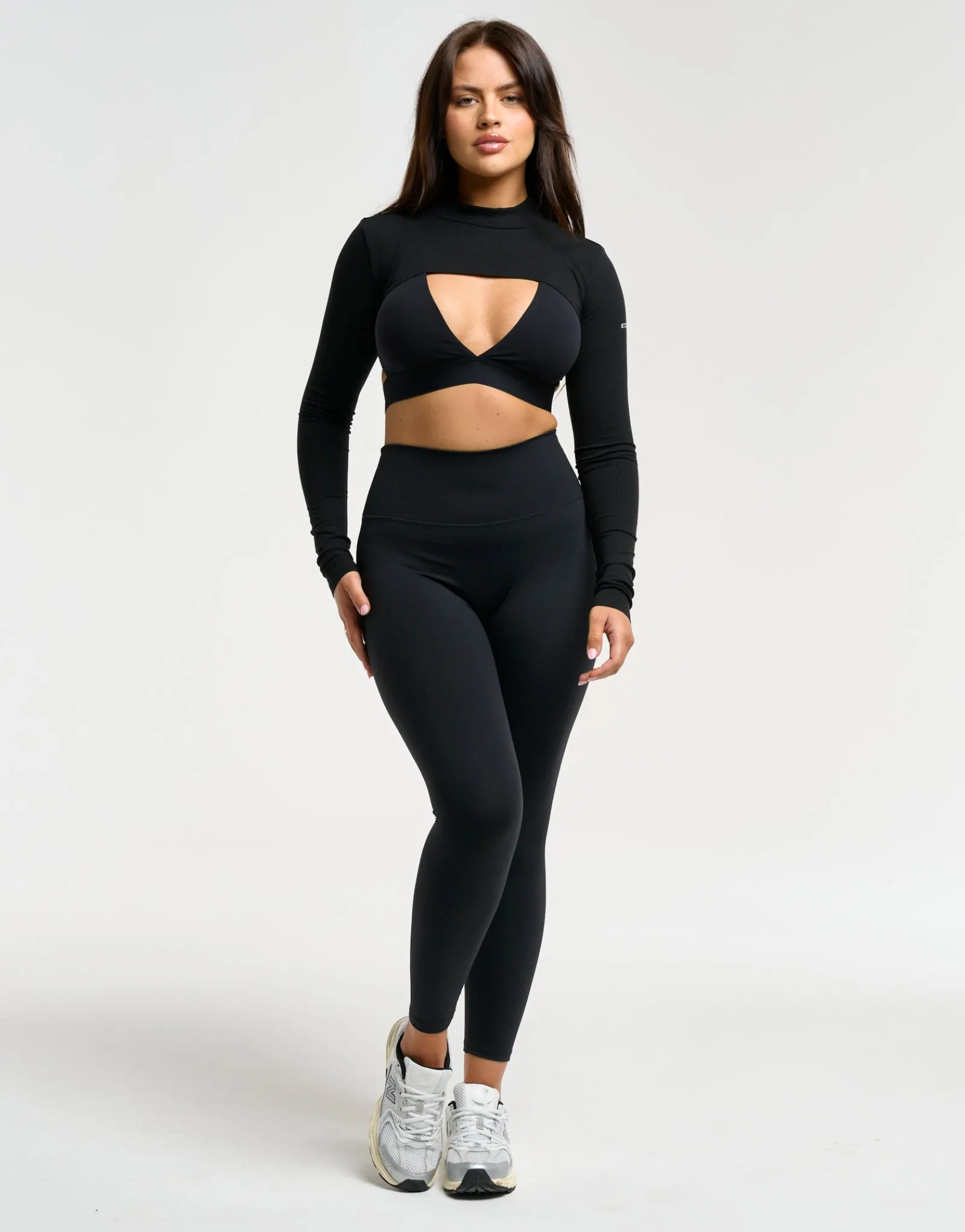 Discount ECHT Ribbed High Cut Long Sleeve Black