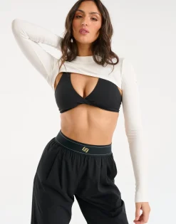 Online ECHT Ribbed High Cut Long Sleeve White