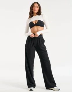 Online ECHT Ribbed High Cut Long Sleeve White