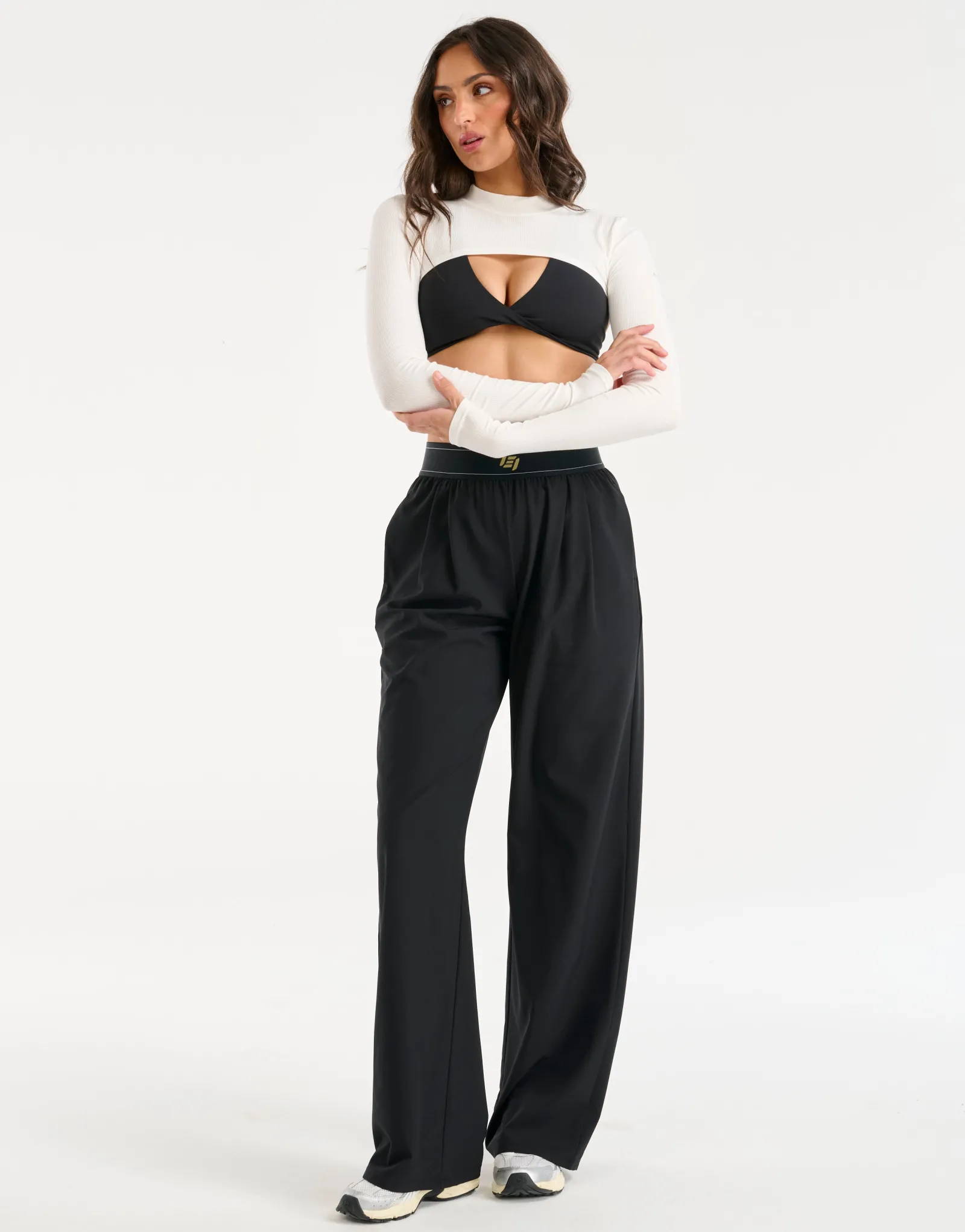 Online ECHT Ribbed High Cut Long Sleeve White