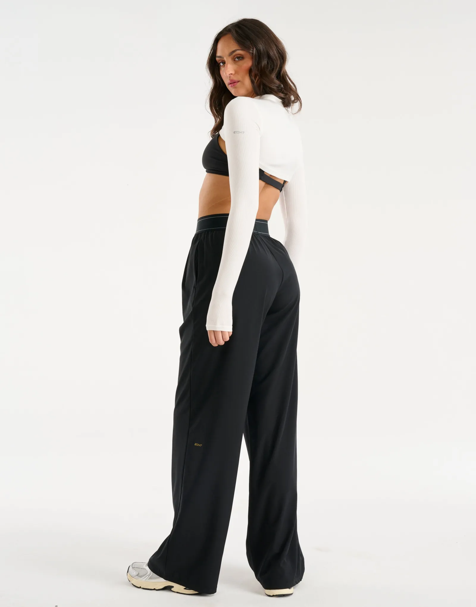 Online ECHT Ribbed High Cut Long Sleeve White