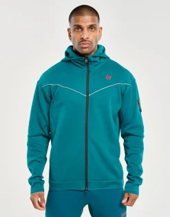 New ECHT Tech Zip-Up Hoodie Teal