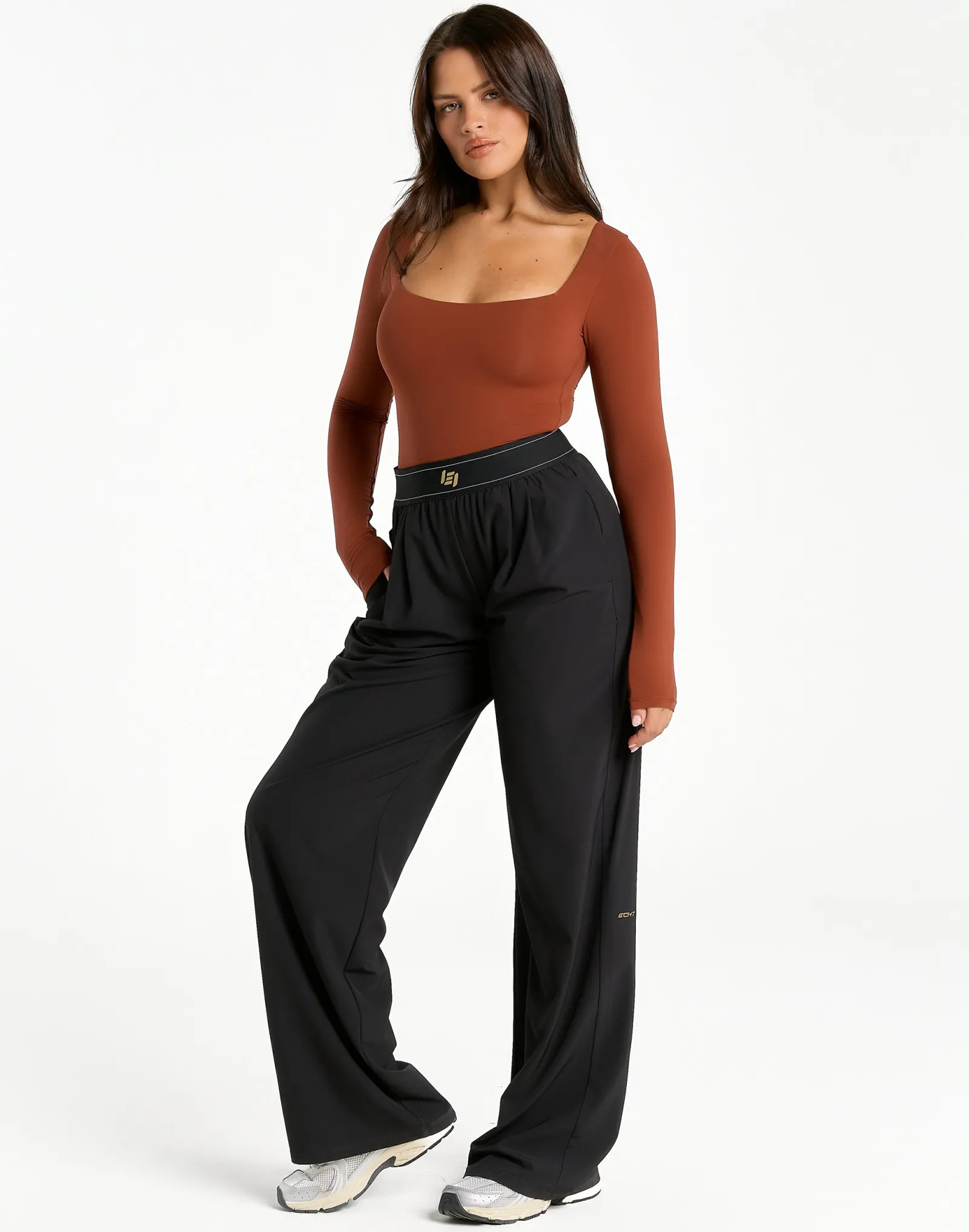 Fashion ECHT Elemental L Square Bodysuit Brown