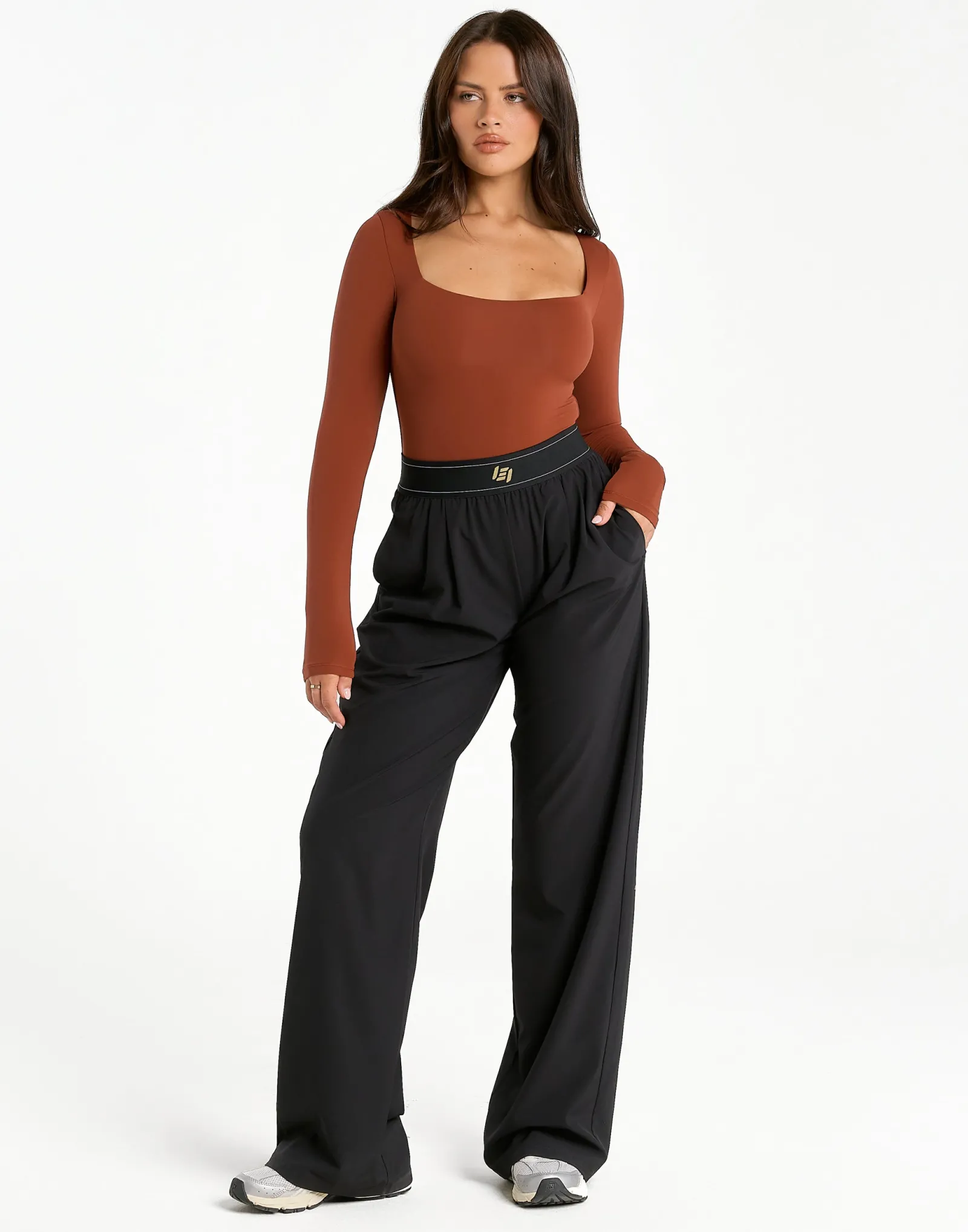 Fashion ECHT Elemental L Square Bodysuit Brown