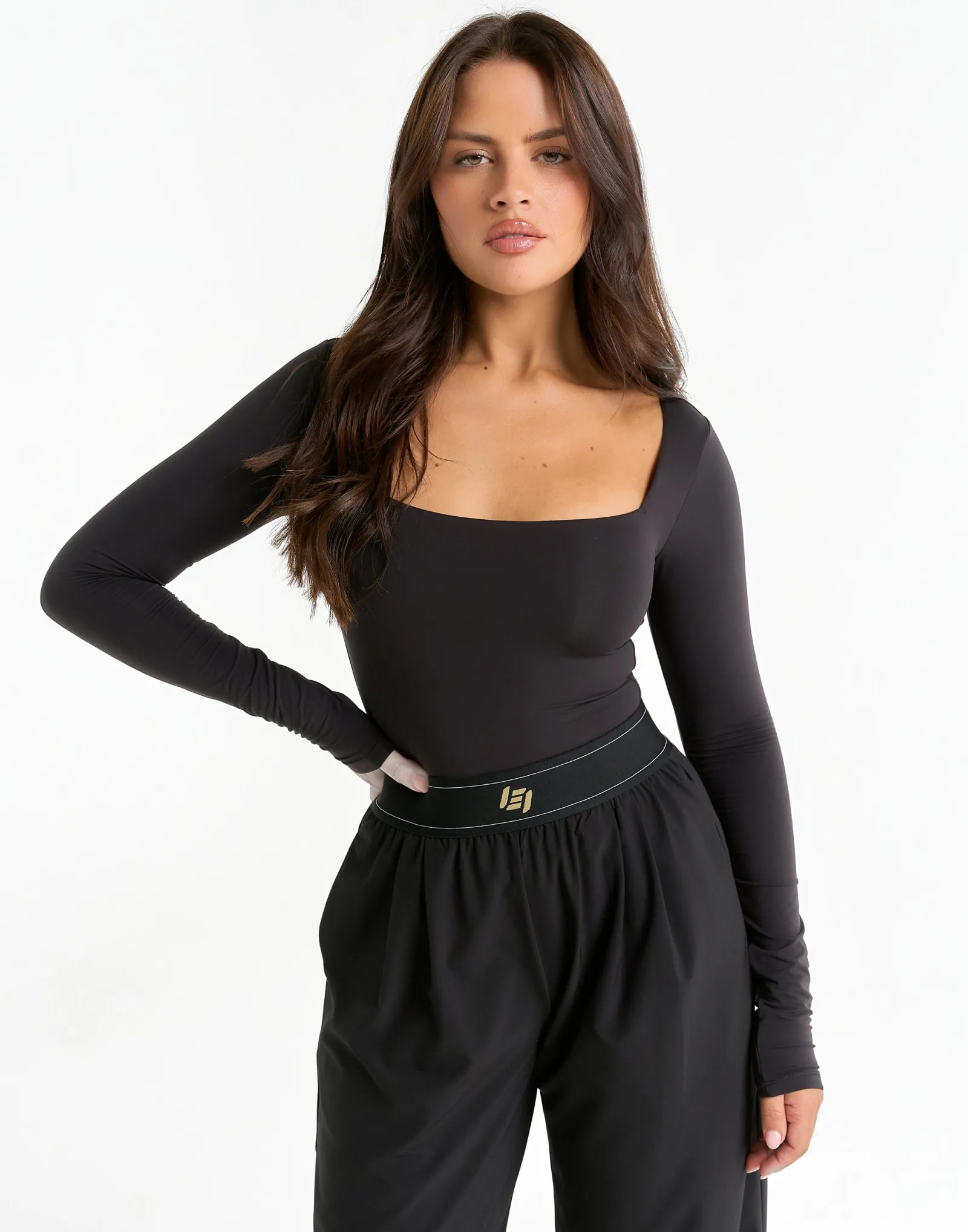 Clearance ECHT Elemental L Square Bodysuit Black
