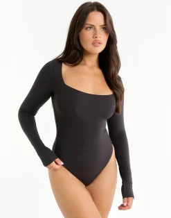 Clearance ECHT Elemental L Square Bodysuit Black