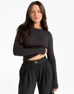 Outlet ECHT Elemental Long Sleeve T-Shirt Black