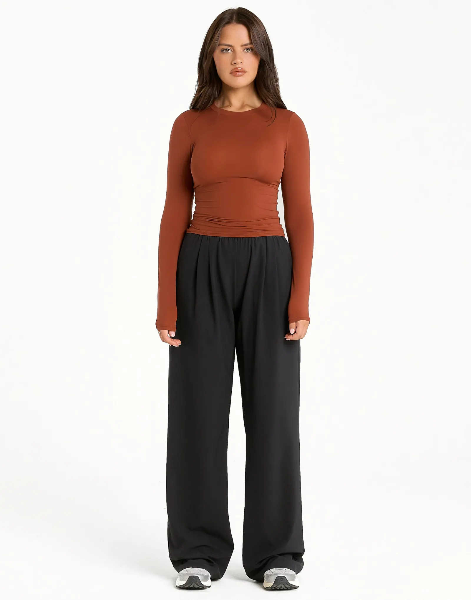 Clearance ECHT Elemental Long Sleeve T-Shirt Brown