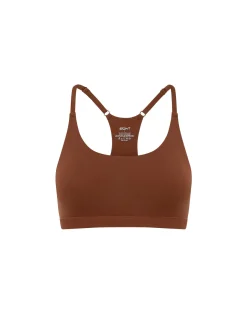 New ECHT Elemental Raceback Scoop Bralette Brown