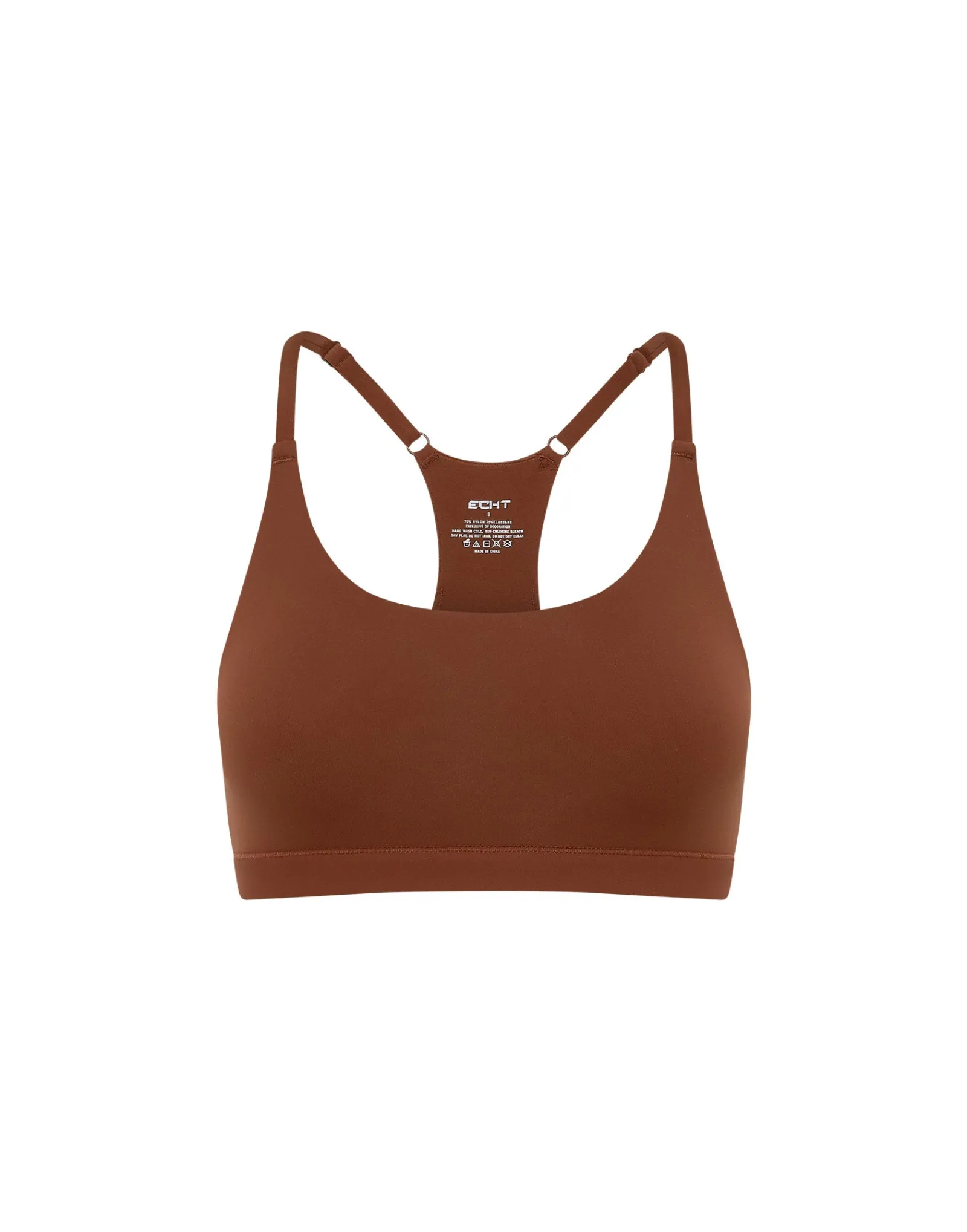 New ECHT Elemental Raceback Scoop Bralette Brown