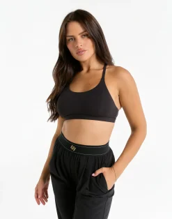 Outlet ECHT Elemental Raceback Scoop Bralette Black