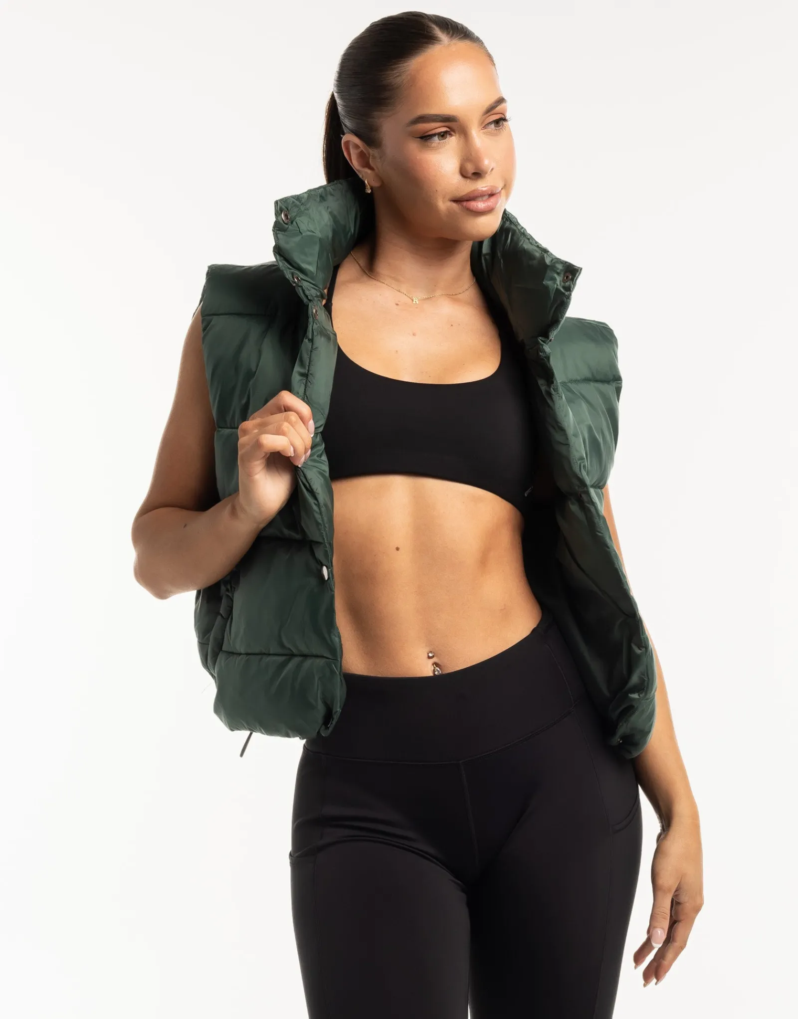 Sale ECHT Elevate Puffer Vest Emerald Green