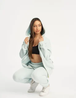 Online ECHT Essential Zip-Up Hoodie Light Blue