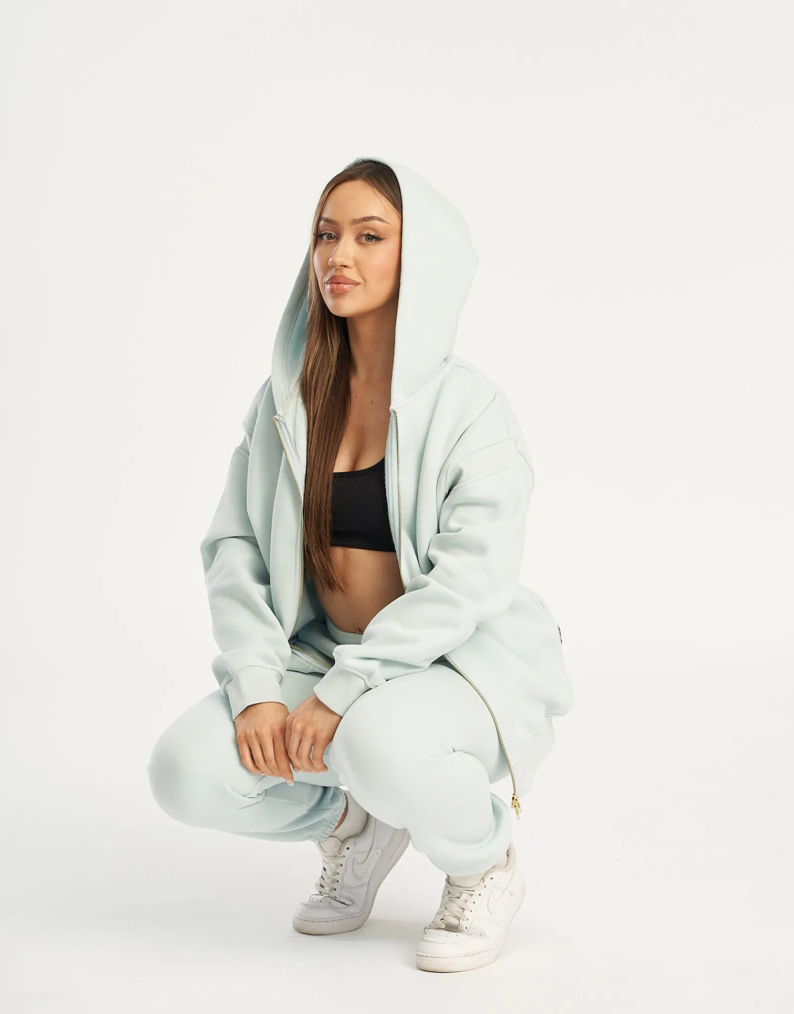 Online ECHT Essential Zip-Up Hoodie Light Blue