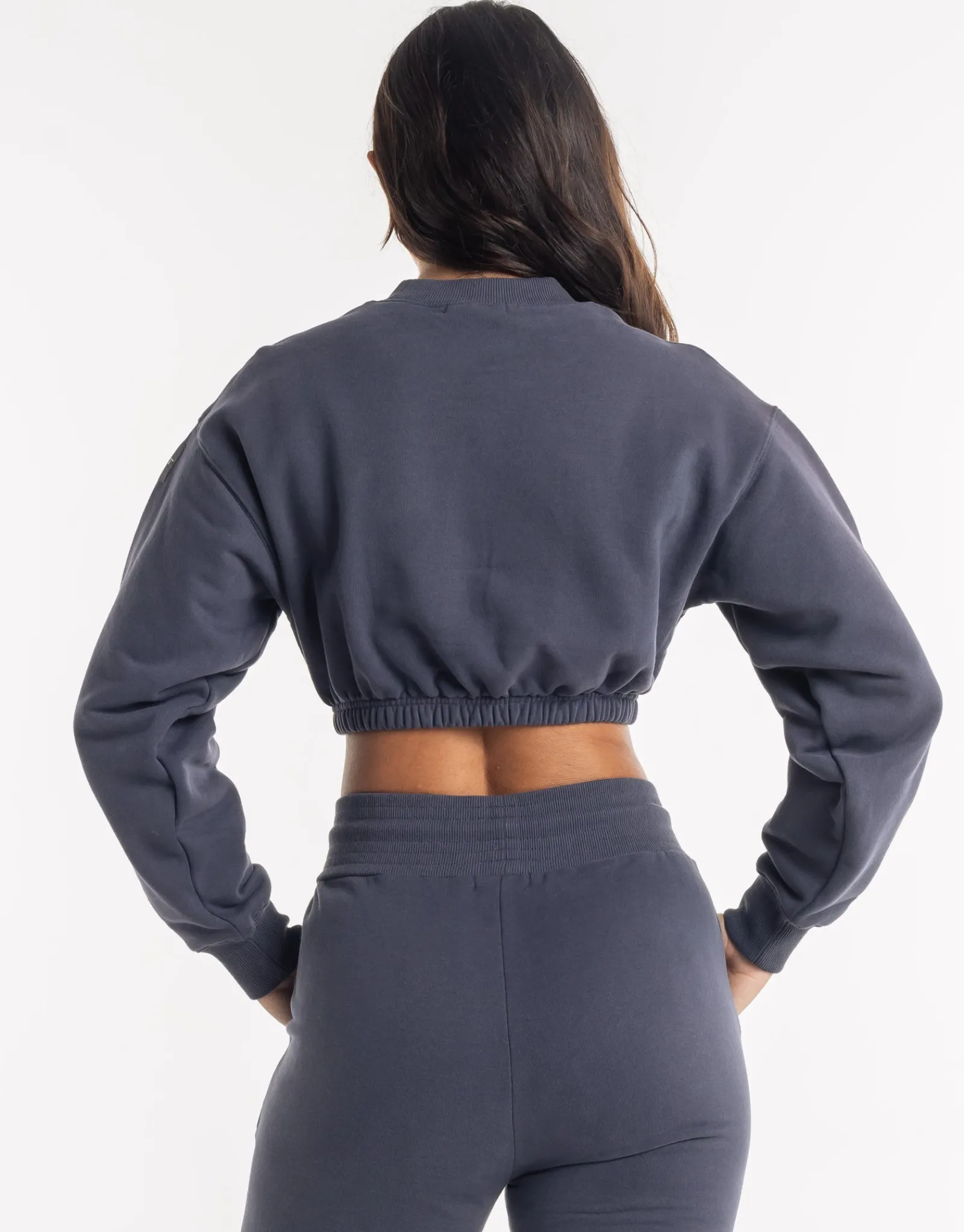 New ECHT Esteem Cropped Sweater Smoke Grey
