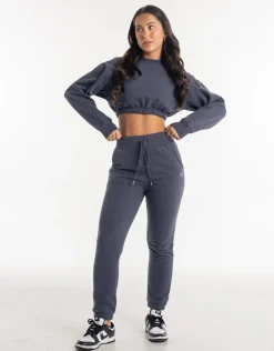 New ECHT Esteem Cropped Sweater Smoke Grey