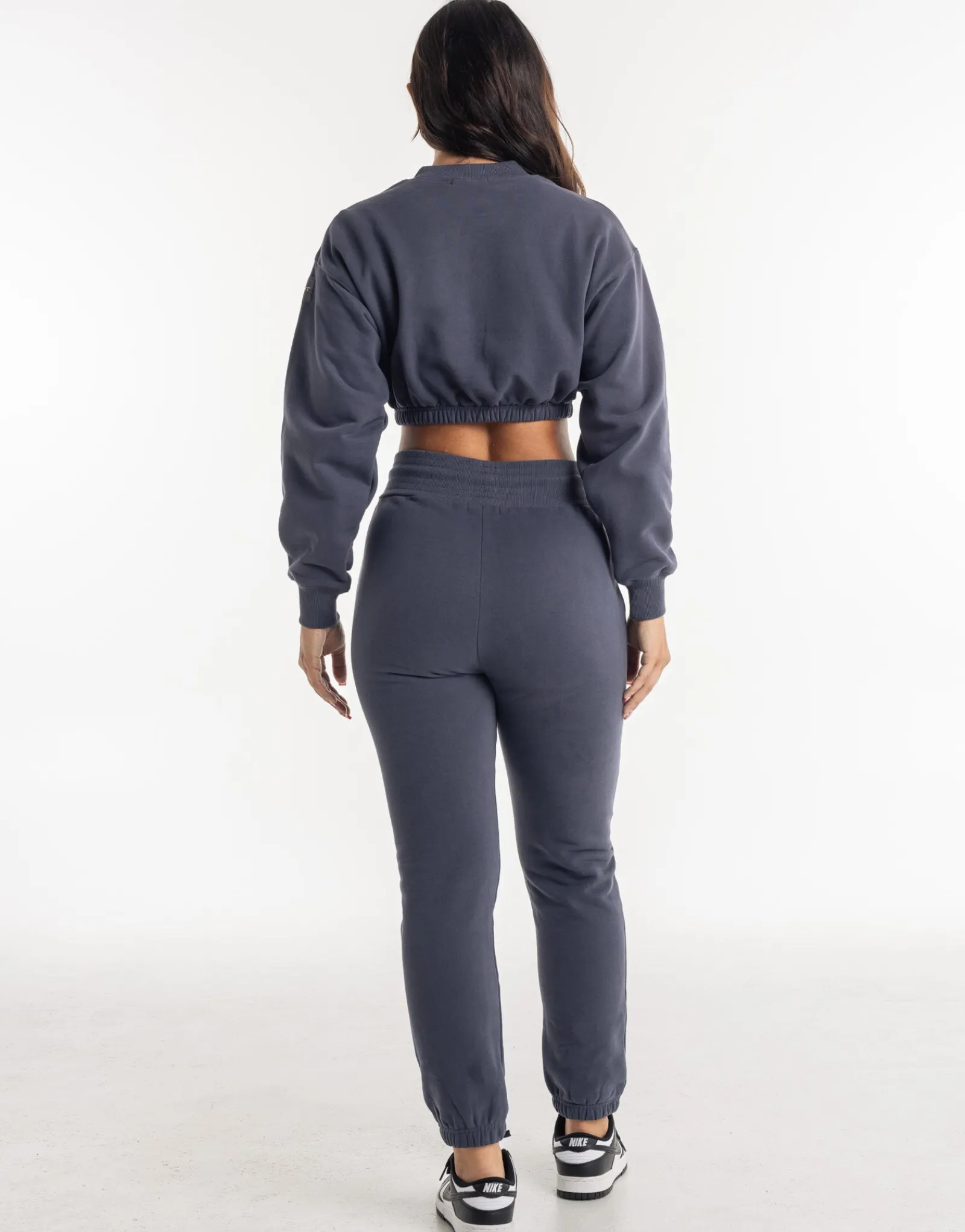 New ECHT Esteem Cropped Sweater Smoke Grey