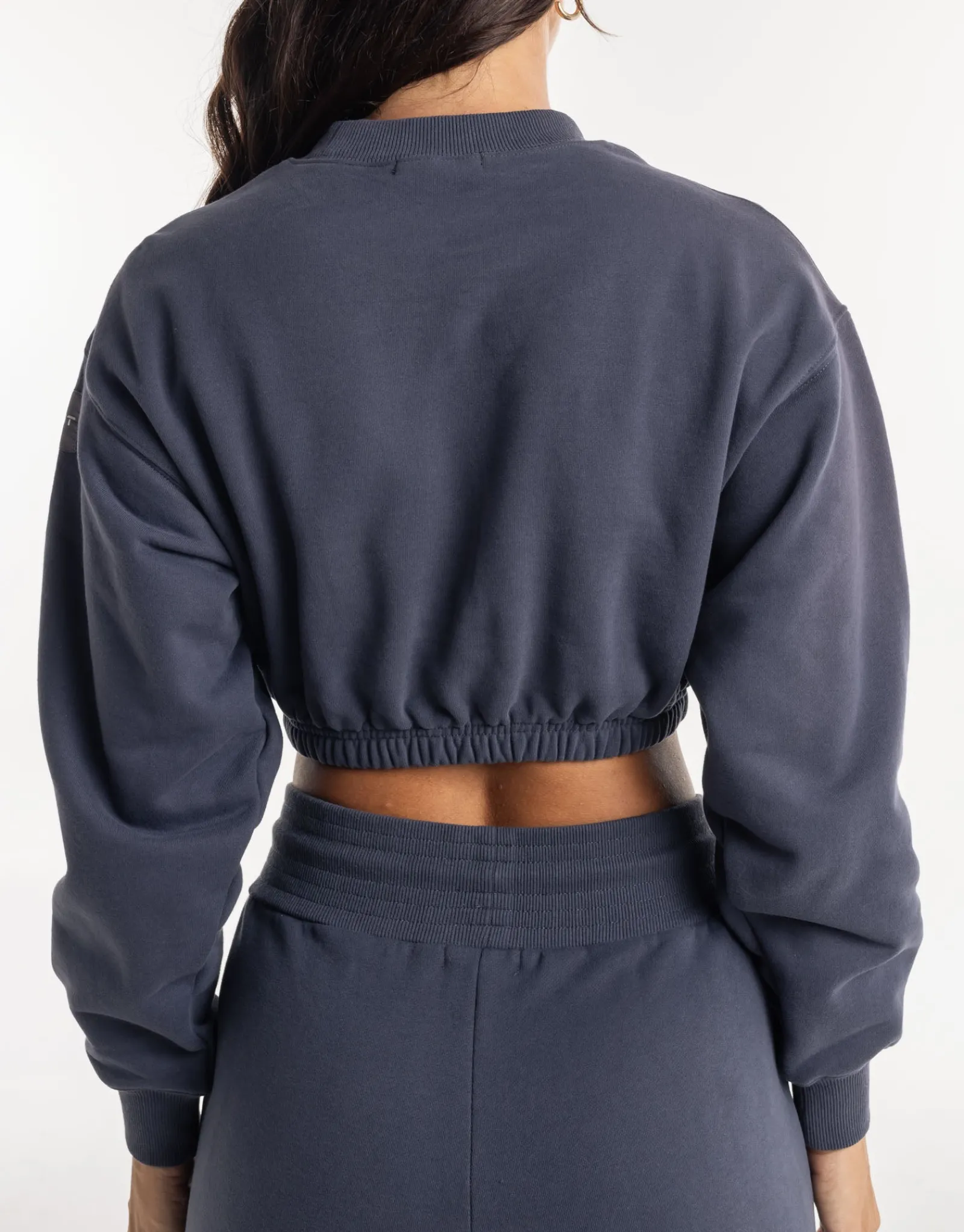 New ECHT Esteem Cropped Sweater Smoke Grey