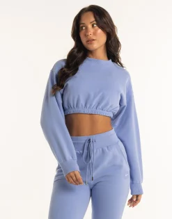 Sale ECHT Esteem Cropped Sweater Hydrangea Blue