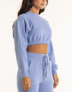 Sale ECHT Esteem Cropped Sweater Hydrangea Blue