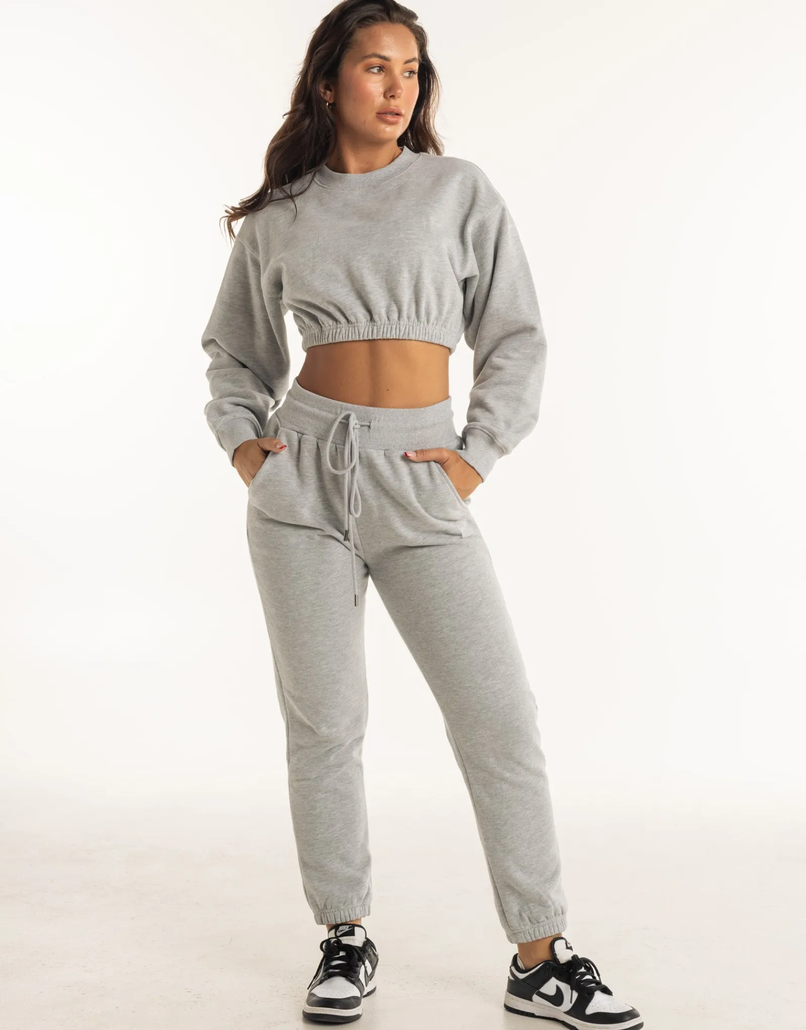 Clearance ECHT Esteem Cropped Sweater Heather Grey