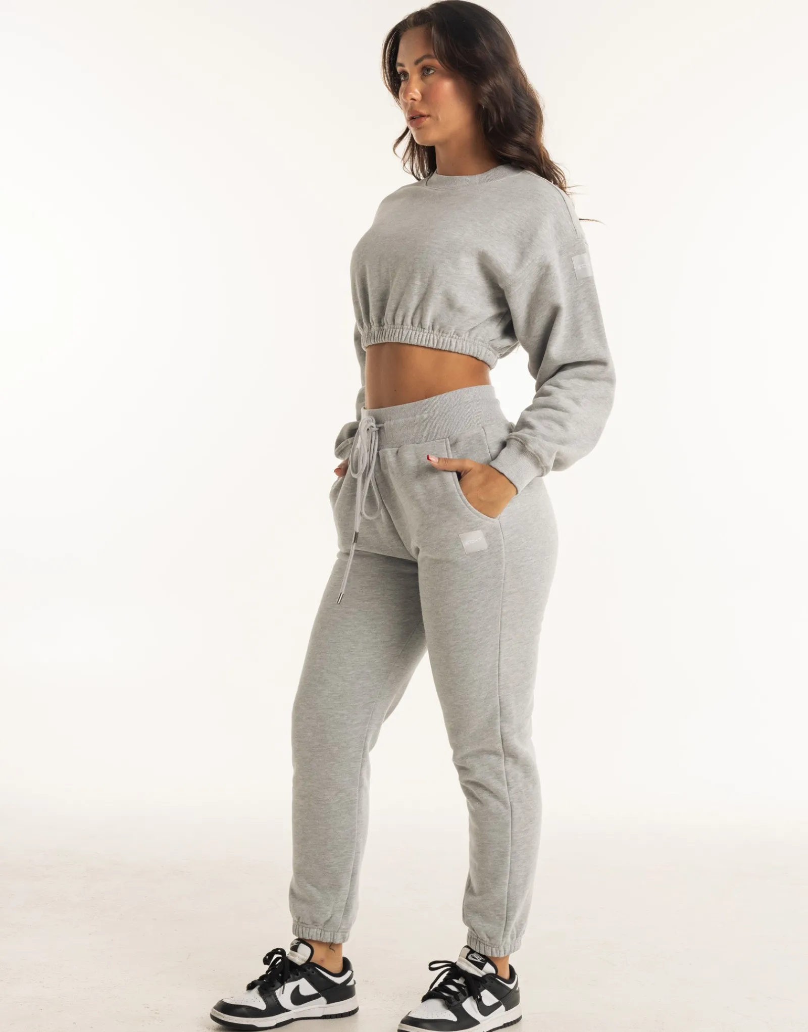 Clearance ECHT Esteem Cropped Sweater Heather Grey