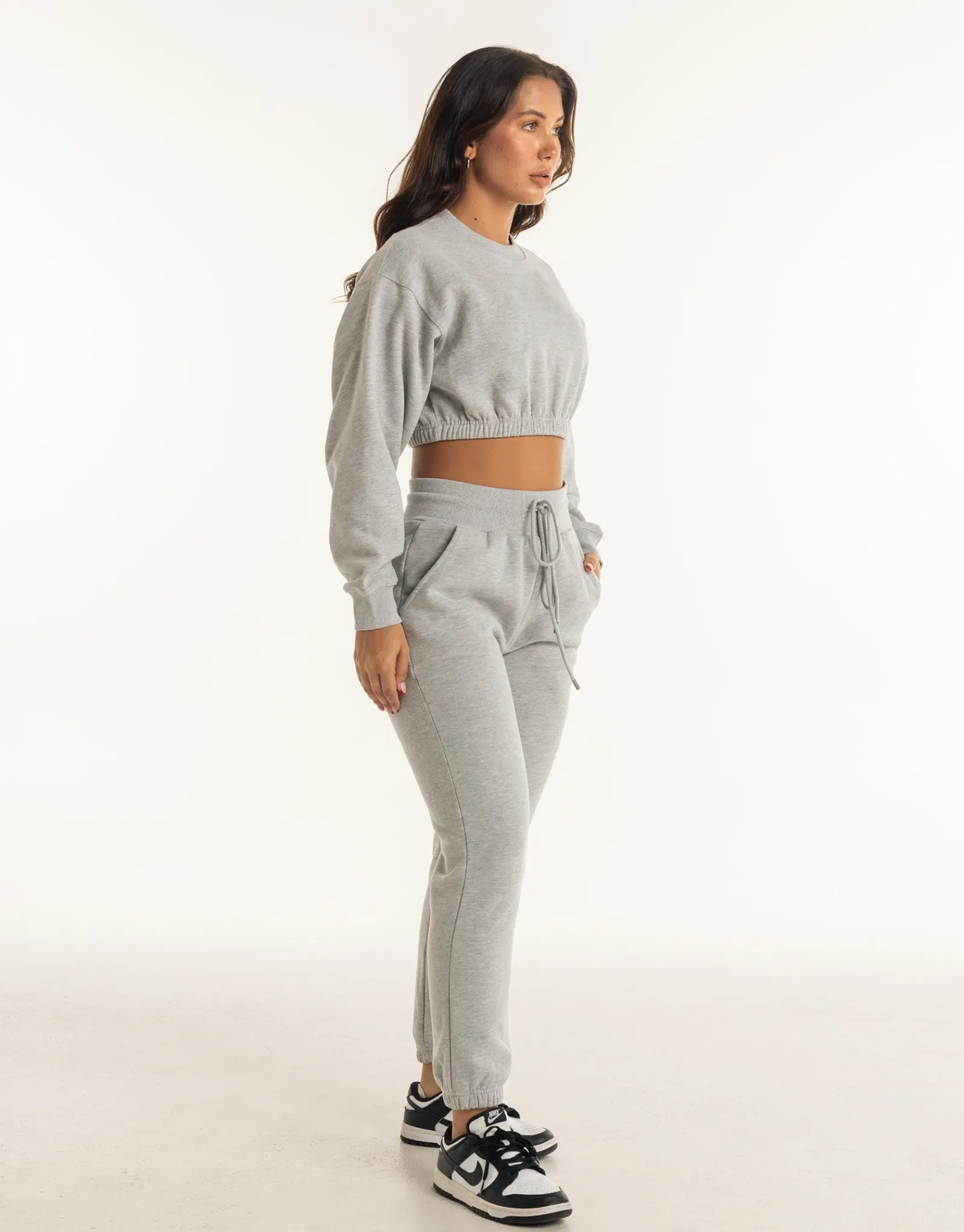 Clearance ECHT Esteem Cropped Sweater Heather Grey