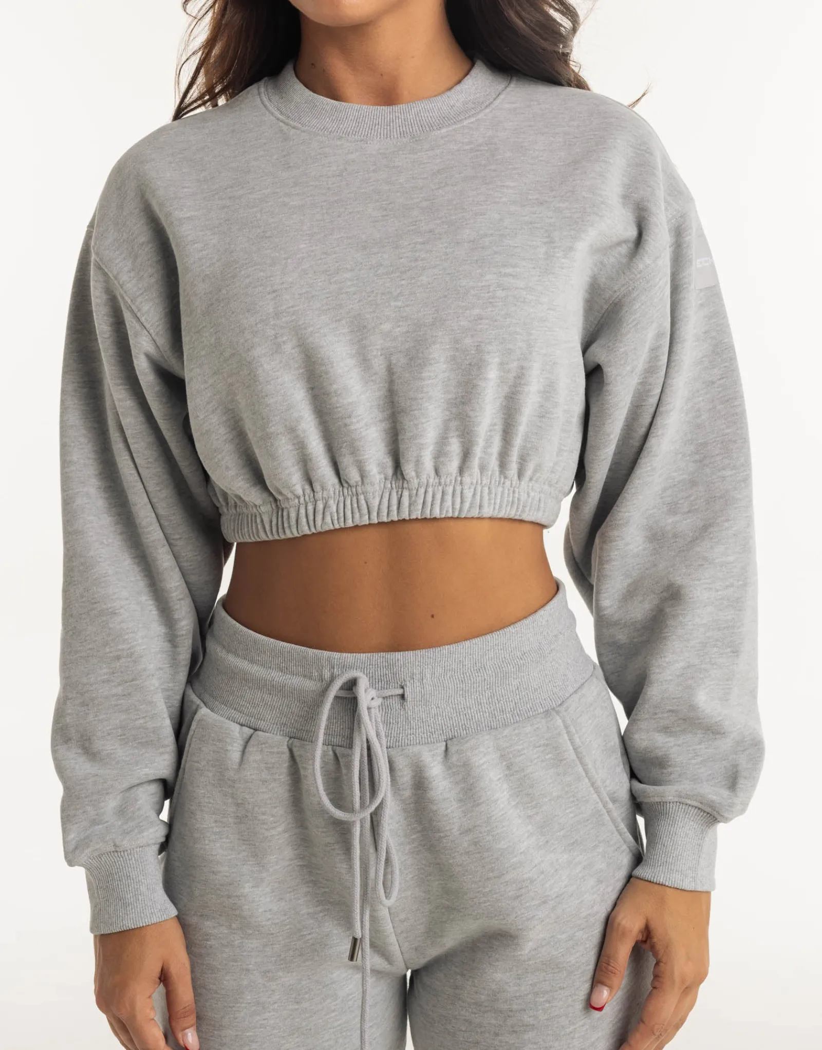 Clearance ECHT Esteem Cropped Sweater Heather Grey