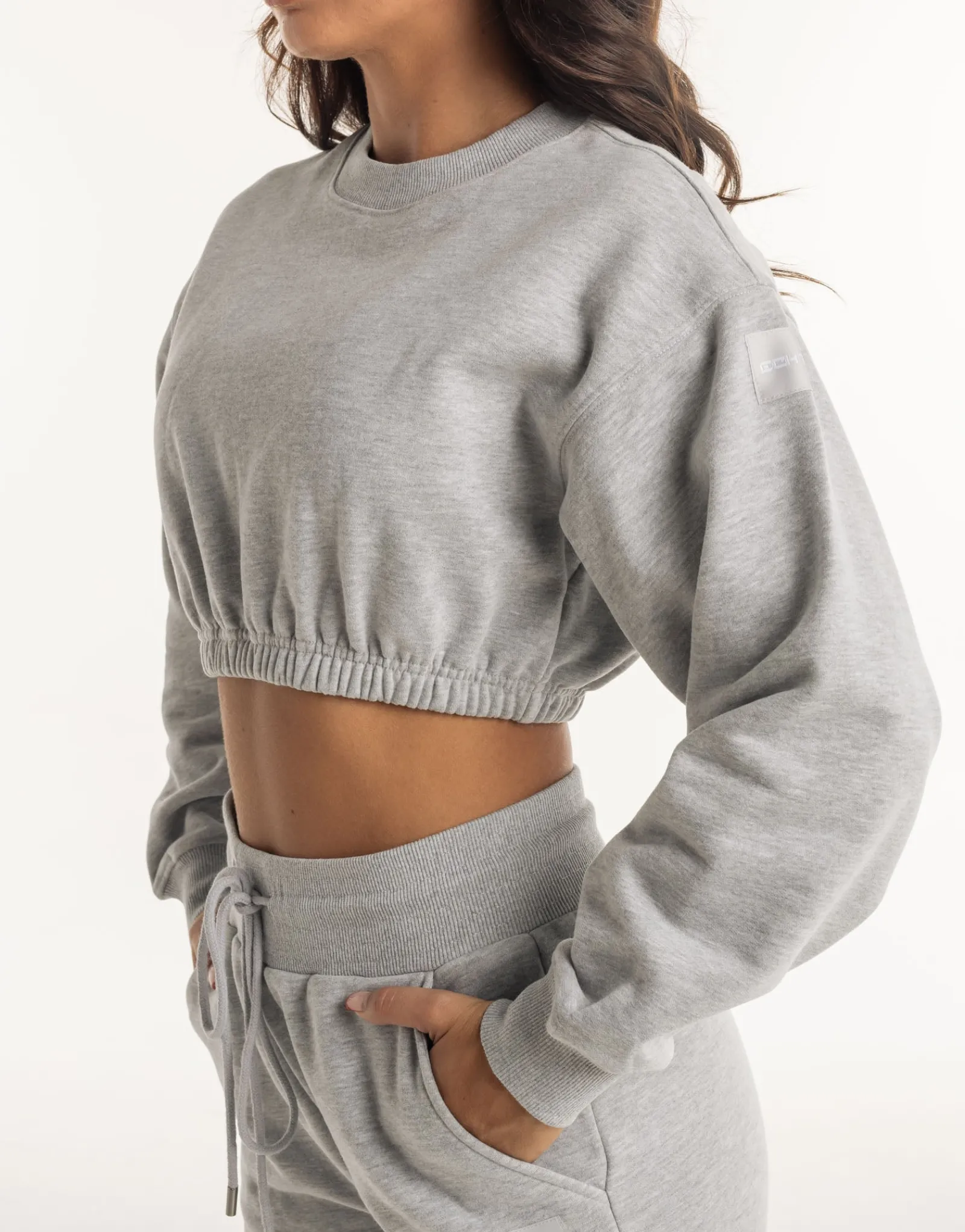 Clearance ECHT Esteem Cropped Sweater Heather Grey