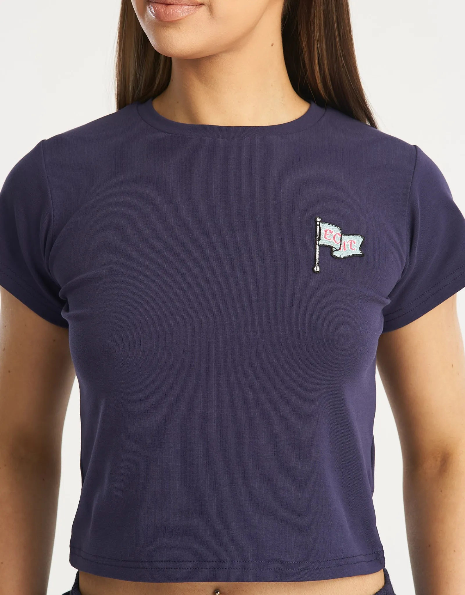 Fashion ECHT Flag Baby Tee Eclipse Blue