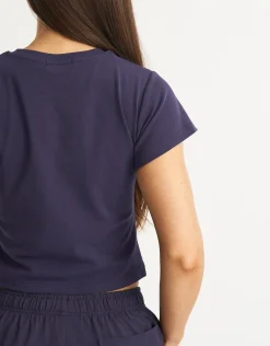 Fashion ECHT Flag Baby Tee Eclipse Blue