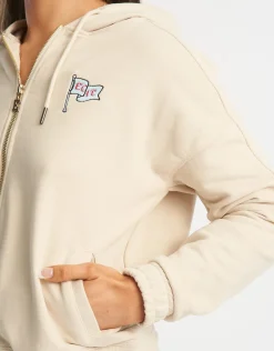 New ECHT Flag Zip-Up Jacket Oatmeal