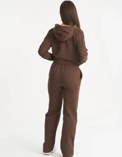 Outlet ECHT Flag Zip-Up Jacket Fudge Brown