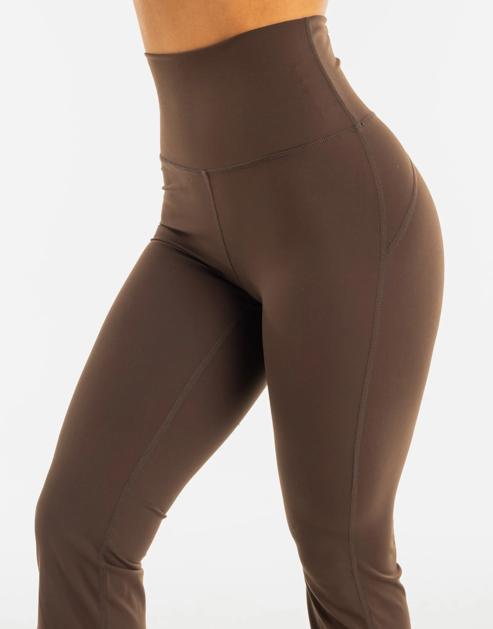 Fashion ECHT Flare Leggings Fudge Brown
