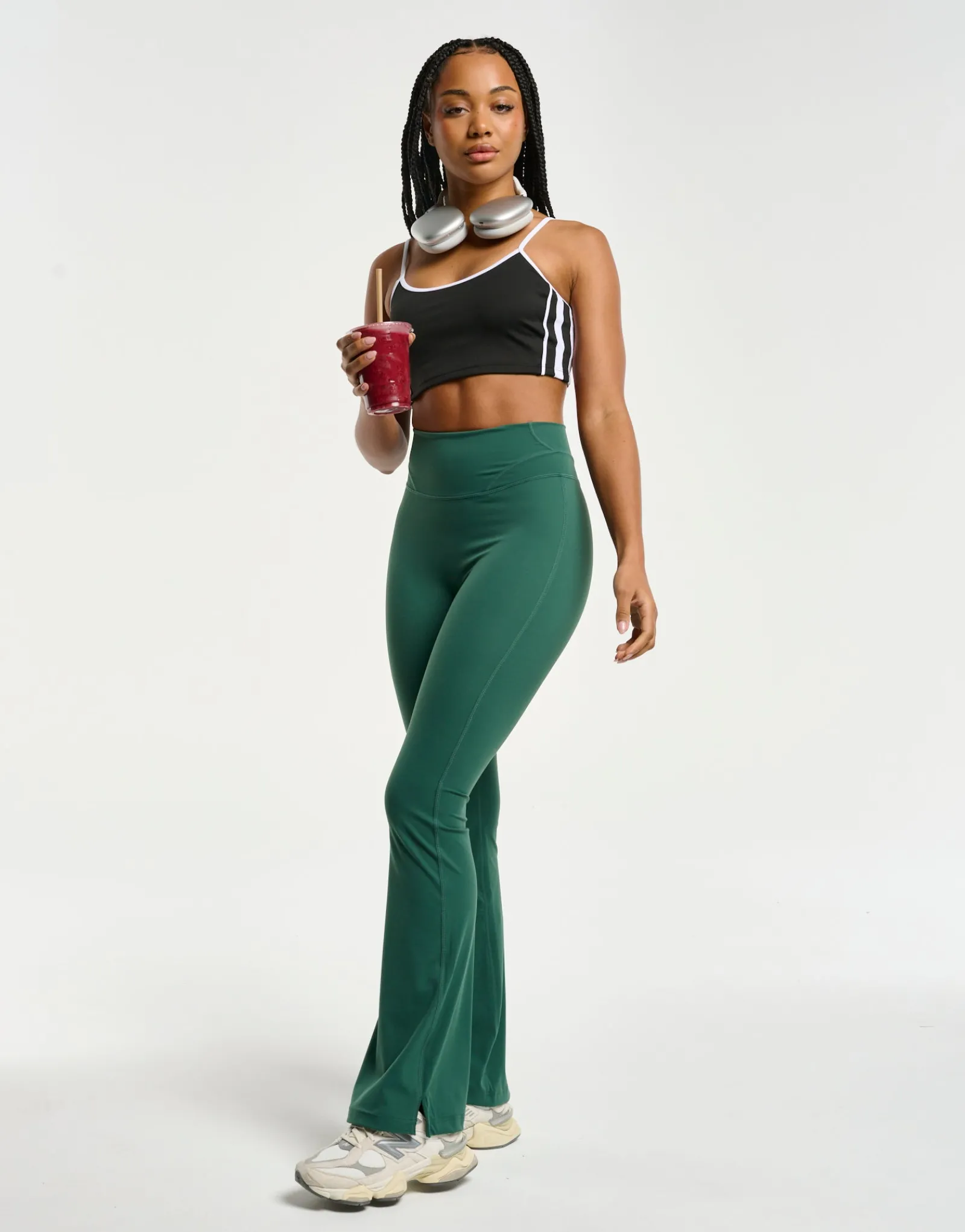 Hot ECHT Flare Leggings V2 Forest Green