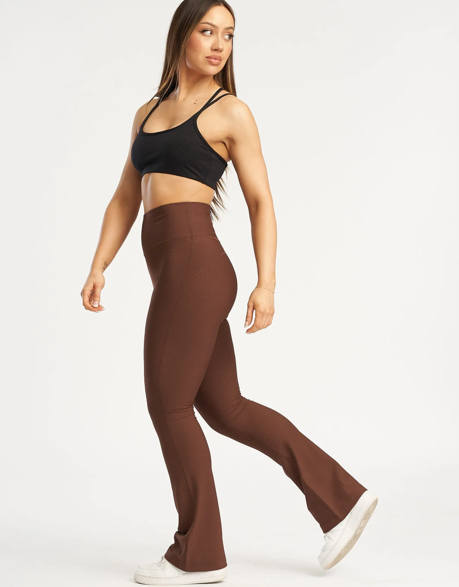 Hot ECHT Flare Lounge Leggings Chestnut Brown