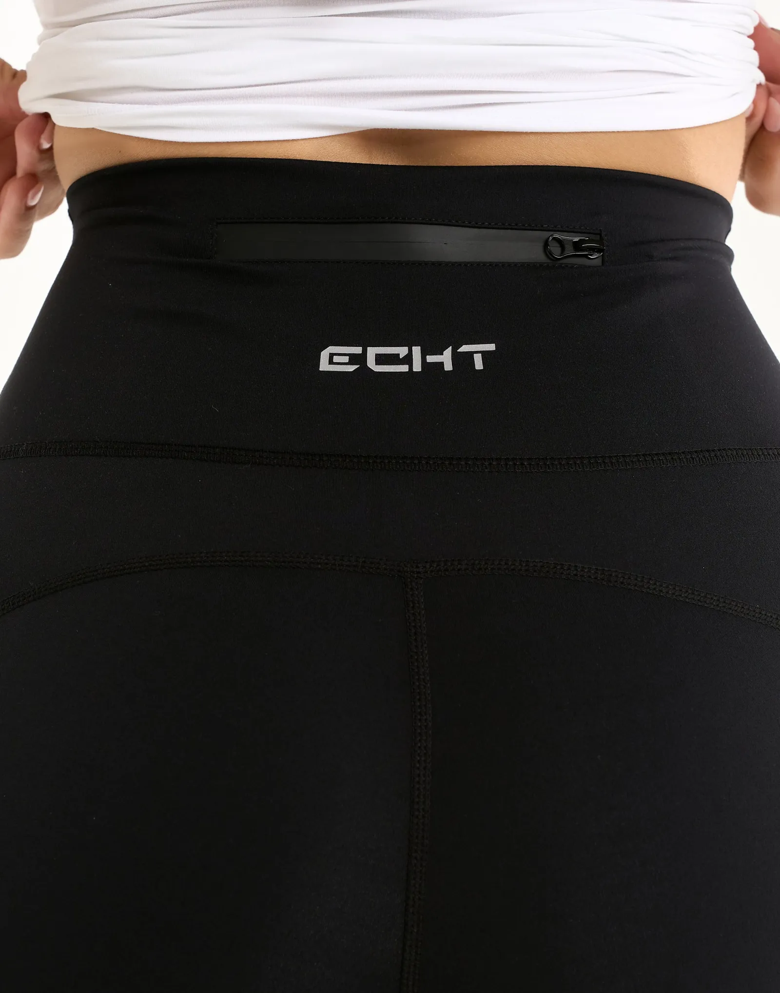 Hot ECHT Flare Lycra Leggings Black
