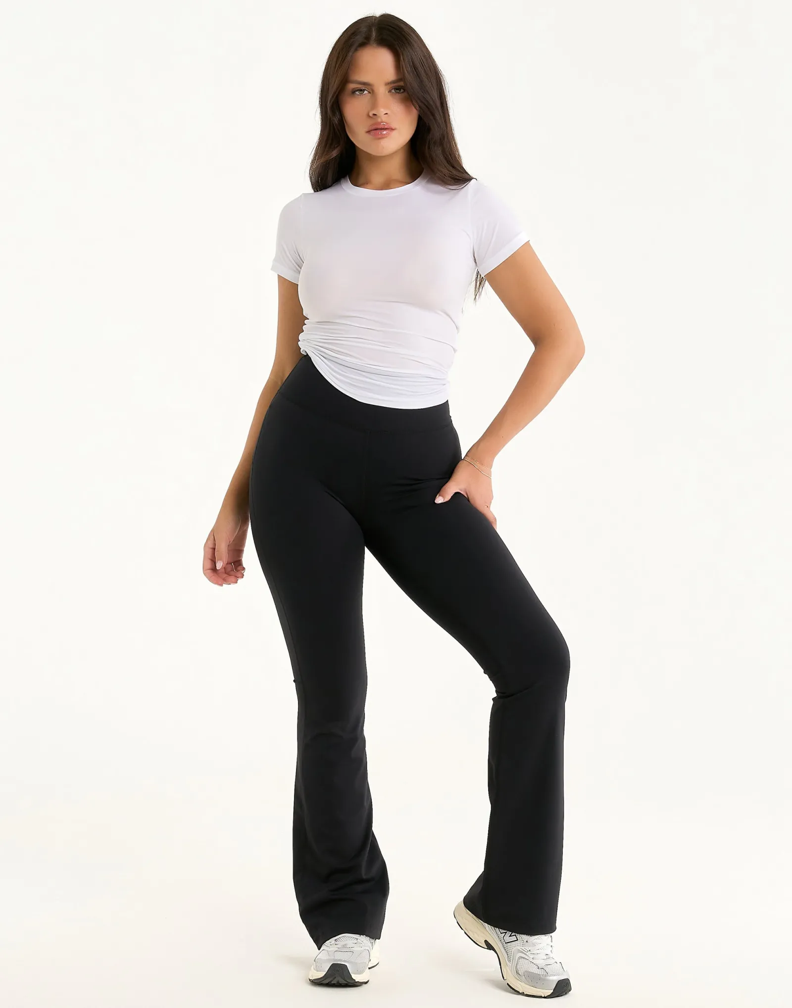 Hot ECHT Flare Lycra Leggings Black