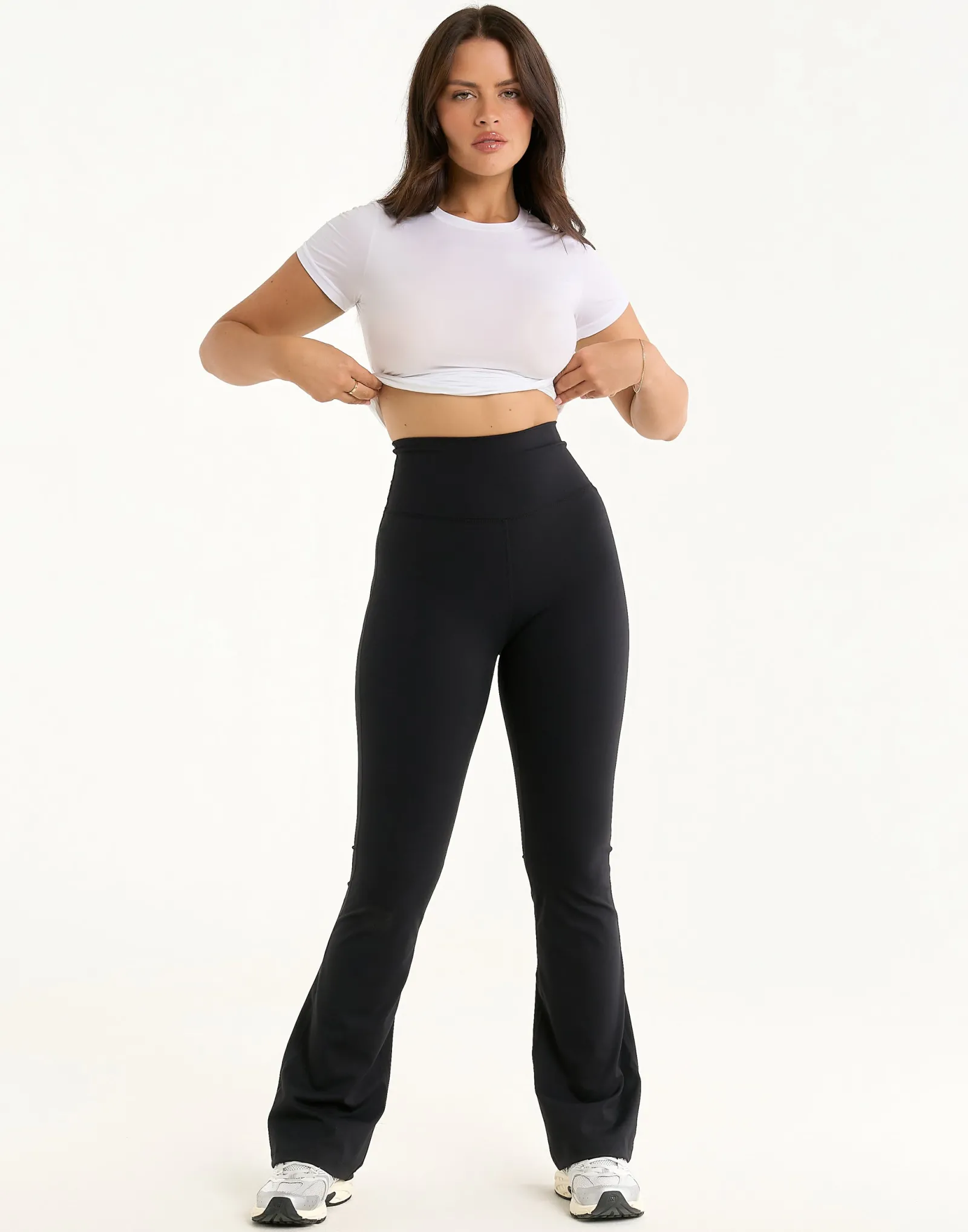 Hot ECHT Flare Lycra Leggings Black